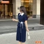 Đầm thiết kế BEMINE cổ đức kép dáng peplum tùng váy chữ A-B118