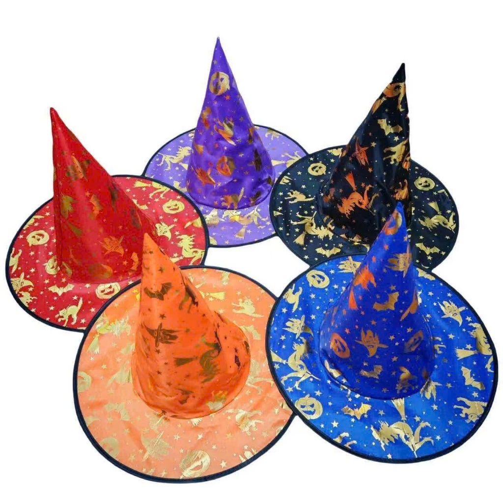 Mũ phù thủy DÀY hay còn gọi mũ chóp hóa trang halloween cho bé trai bé gái chất vải đẹp