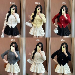 247store - Áo Cardigan Len Cổ Bẻ Cài Cúc Trơn Basic