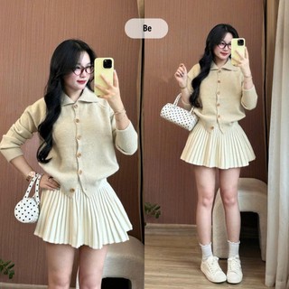 Áo Cardigan Len Cổ Bẻ Basic Nhiều Màu 247store Cài Cúc Trơn Siêu Xinh Mặc Đi Làm Đi Học Dễ Phối Đồ Aokhoaclen556