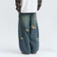 Quần Denim Wash Xanh Ống Rộng Unisex Form Rộng Dáng Thụng GODMOTHER 2025