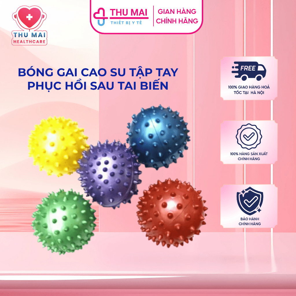 Bóng gai cao su tập cơ tay và Phục hồi chức năng sau tai biến