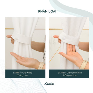 Rèm Phòng Tắm Màu Trắng LAVEMO 100% Polyester Hàng Đẹp Cao Cấp Chống Thấm Nước LA4411