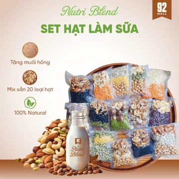 [TẶNG MUỐI HỒNG] Hạt Dinh Dưỡng Nấu Sữa Hạt Mix Sẵn Set 30 Ngày 100g/50g Với 20 Loại Hạt Hữu Cơ Sạch Mới