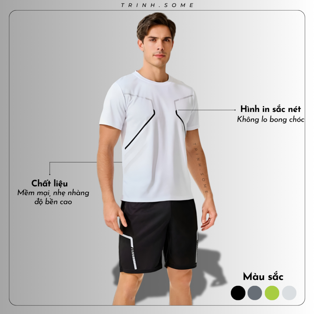 Bộ Đồ, Set Quần Áo thể Thao Nam Nữ, Sport Tập Thể Dục Chạy Bộ Tập Gym, Không Bai Nhão, Bền, Mát Mẻ, Co Dãn 4 chiều