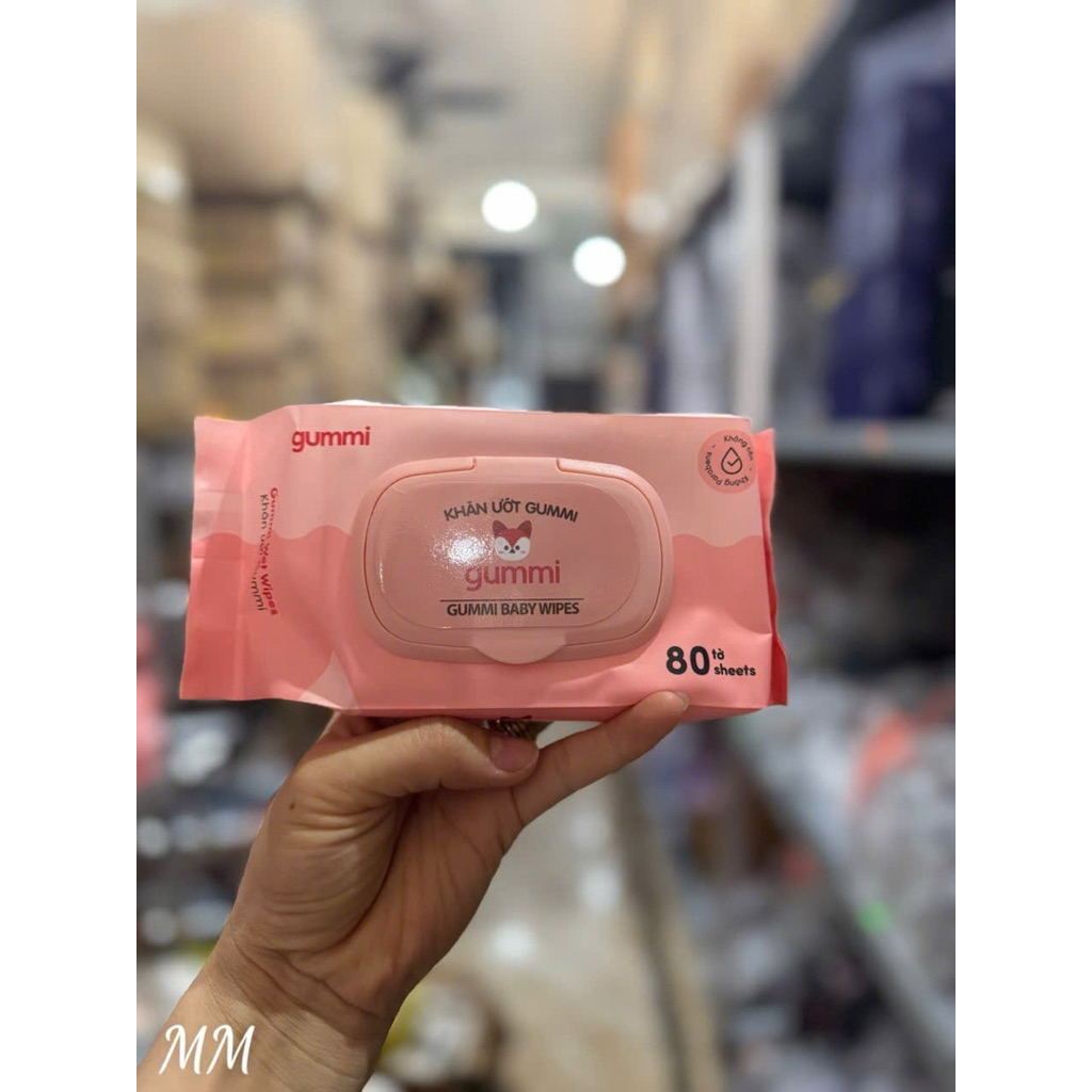 Khăn giấy ướt 1 bịch 80 tờ mềm mịn an toàn cho da bé