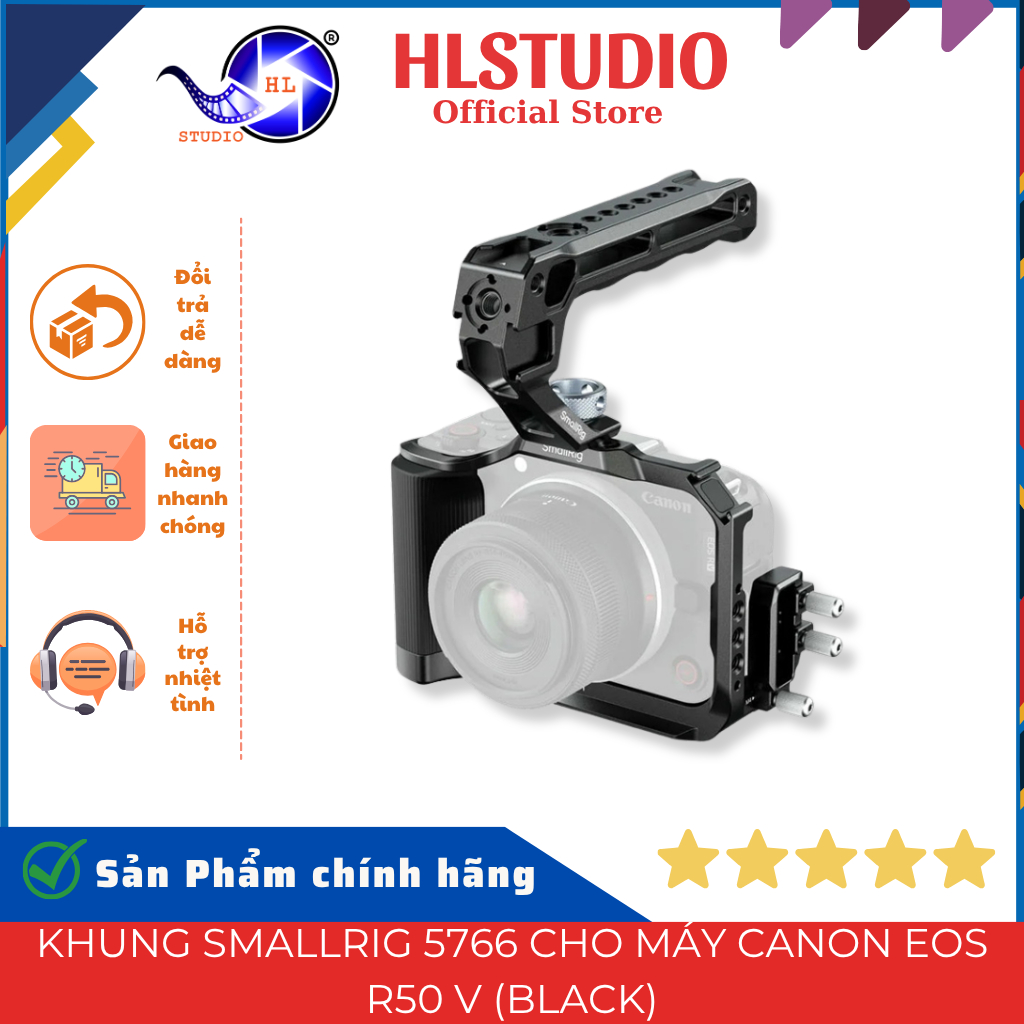 Khung SmallRig 5766 Canon EOS R50 V Cage Arca-Swiss Tay Cầm Silicone ...