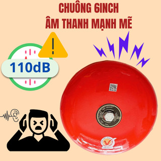 [Chuông không dây] Thiết bị Chuông điện 220V-6INCH + NÚT NHẤN | Phù hợp Nhà ở, văn phòng, trường học