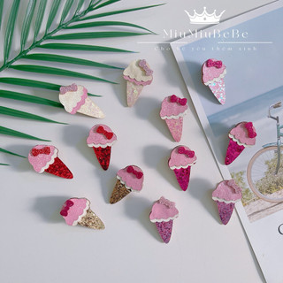 Set kẹp tóc hình cây kem bling bling cho bé yêu