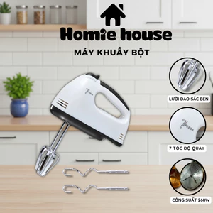 Máy Đánh Trứng Cầm Tay 7 Tốc Độ – Đánh Bột, Đánh Trứng, Làm Bánh – Nhựa Cao Cấp Bền Đẹp