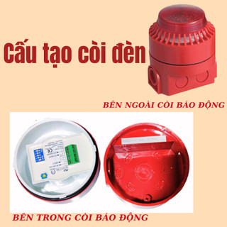 [Có kiểm định] Thiết bị báo động Còi Đèn của HORING - AH-03127-BS | Dùng cho nhà ở, văn phòng, xưởng