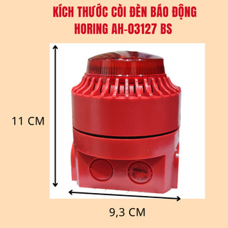 [Có kiểm định] Thiết bị báo động Còi Đèn của HORING - AH-03127-BS | Dùng cho nhà ở, văn phòng, xưởng