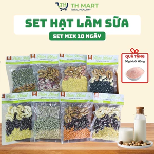 [Tặng Muối Hồng] Set 10 Ngày Hạt Hữu Cơ Dinh Dưỡng - Nấu Cháo, Làm Sữa Cho Bé, Túi Hút Chân Không