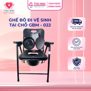Ghế bô vệ sinh GBM-022 gấp gọn, có đệm ngồi êm, chân chống trơn trượt - Ghế bô cho người già, ghế tắm gội
