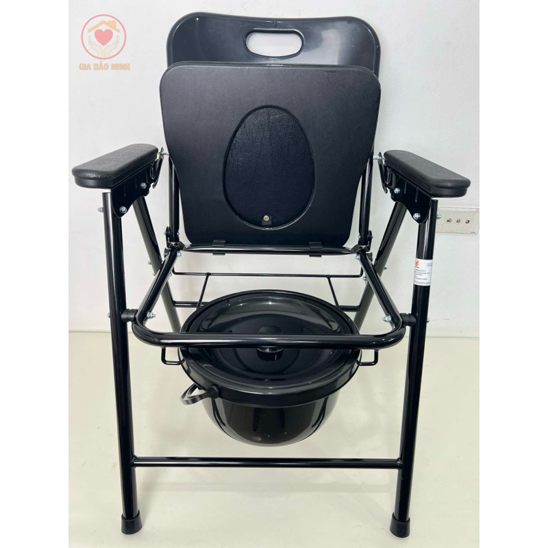 Ghế bô vệ sinh GBM-022 gấp gọn, có đệm ngồi êm, chân chống trơn trượt - Ghế bô cho người già, ghế tắm gội