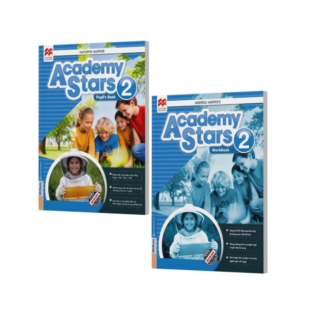 Combo -  Academy Stars - Giáo Trình Và Sách Bài Tập Học Tiếng Anh Cấp 1 chuẩn Cambridge
