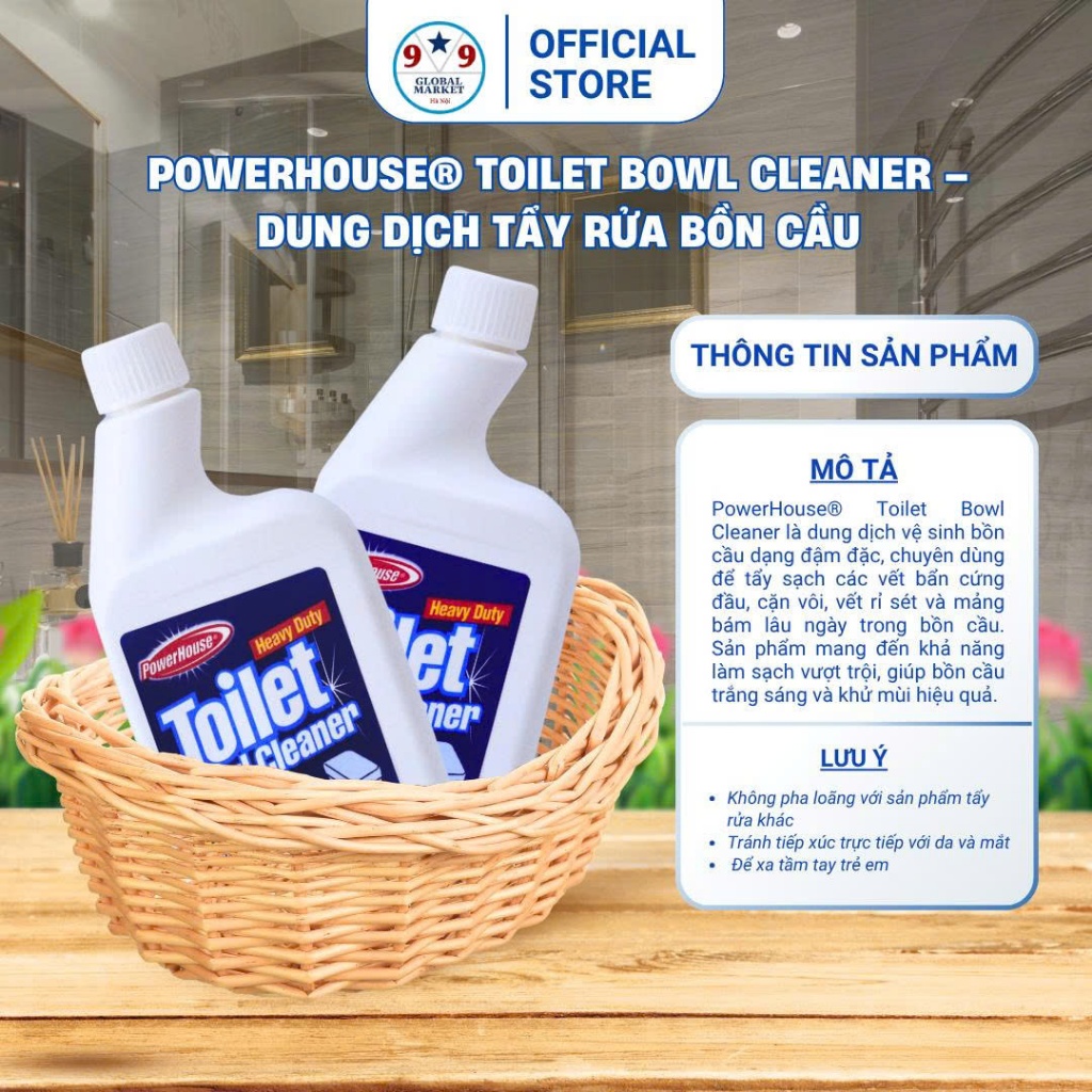 Dung dịch chuyên tẩy rửa - bồn vệ sinh - PowerHouse® Bowl Cleaner – 355ml