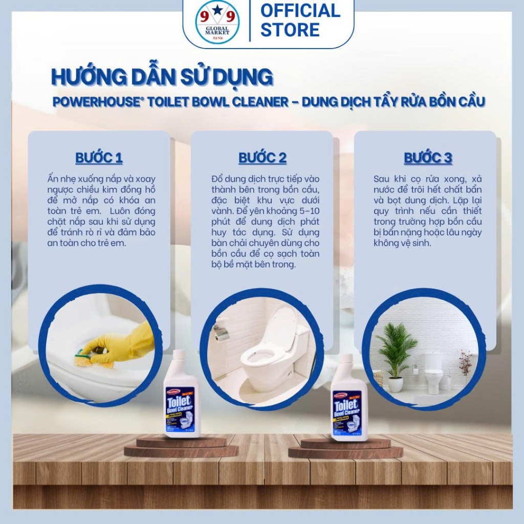 Dung dịch chuyên tẩy rửa - bồn vệ sinh - PowerHouse® Bowl Cleaner – 355ml