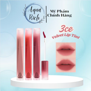 [MẪU MỚI 2025] Son 3CE Velvet Lip Tint Plush - Đủ Các Màu