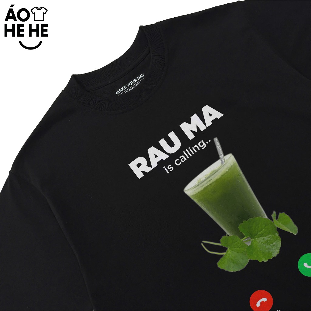 Áo Thun In Chữ Hài Hước Rau Má Câu Nói Text Vui Nhộn Dành Cho Nam Nữ Form Rộng Cotton 250gsm