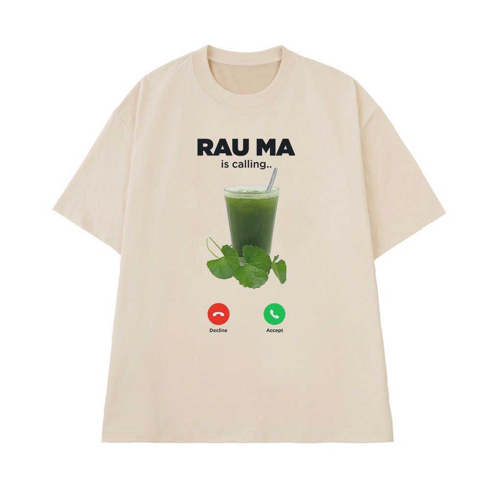Áo Thun In Chữ Hài Hước Rau Má Câu Nói Text Vui Nhộn Dành Cho Nam Nữ Form Rộng Cotton 250gsm