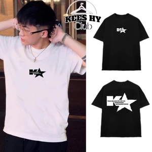 Áo Thun Ngôi Sao In Chữ K Basic Form Oversize Chuẩn Đẹp Chất Cotton 2 Chiều Dễ Phối Đồ Nam Nữ