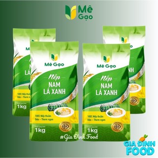 Nếp Nam Lá Xanh Thuần 100% - Túi 1kg - Thương Hiệu MÊ GẠO - Dẻo Mềm Thơm Ngon