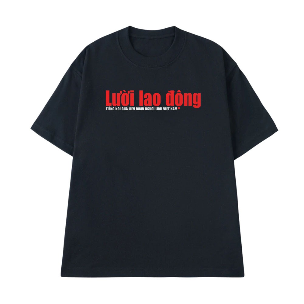 Áo Thun In Chữ Hài Hước Lười Lao Động Câu Nói Text Hài Form Rộng Cotton 250gsm