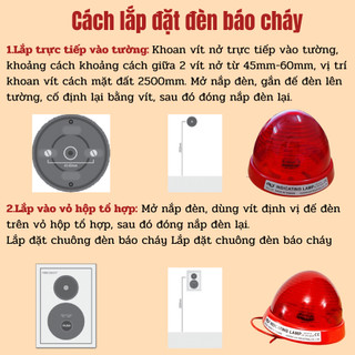 [Có kiểm định] Thiết bị đèn báo cháy chỉ thị khu vực HoRing AH-9719 - Tác dụng cảnh báo cháy, nổ ...