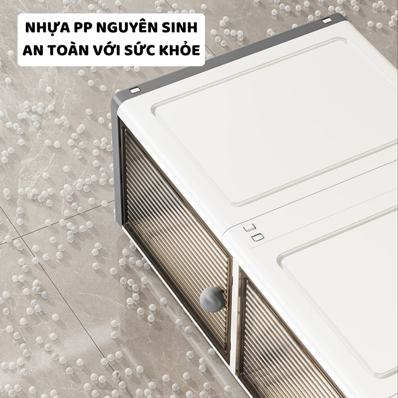 Tủ Nhựa Khe Hẹp ENODA HOME, Tủ Nhựa Gấp Gọn Phòng Tắm, Tủ Cửa Lật Trong Suốt Đựng Đồ Đa Năng, Có Bánh Xe TUN003