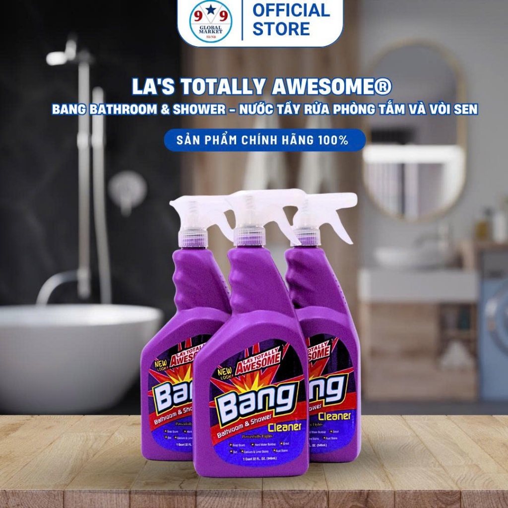 Nước tẩy phòng tắm - vòi sen - LA's Totally  Awesome® - Bang Bathroom & Shower - 946 ml