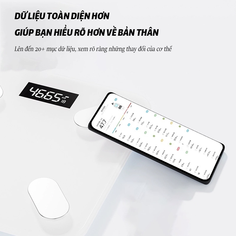 【Bảo hành 3 năm miễn phí 】Cân điện tử thông mình-15 chỉ số cơ thểHỗ trợ kết nối điện thoại di động APP-vỏ hộp mới