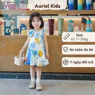 Váy Cho Bé Gái, Váy Sát  Nách Cho Bé Gái Thiết Kế Họa Tiết Xinh Xắn Chất Liệu Cotton Mềm Mịn