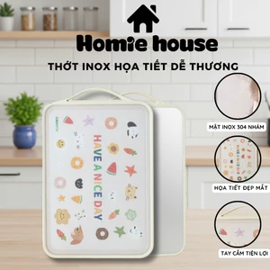 Thớt Inox 304 Kháng Khuẩn - Homie House - Đồ Gia Dụng An Toàn, Họa Tiết Dễ Thương