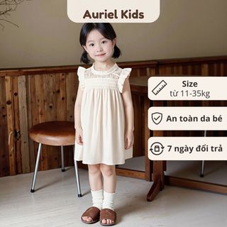 Váy Cho Bé Gái, Váy Sát Nách Cho Bé Gái Thiết Kế Cánh Tiên Dáng Chữ A Chất Liệu Cotton Mềm Mại
