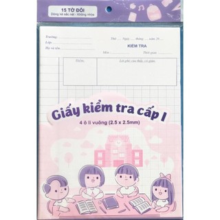 Sách - Combo 5 Tập Giấy Kiểm Tra Ô Ly Cấp 1 - Ndbooks