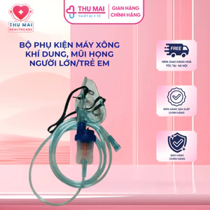 Bộ phụ kiện cho các loại máy xông khí dung, mũi họng người lớn/trẻ em - Bộ mask thở khí dung - Bầu xông khí dung