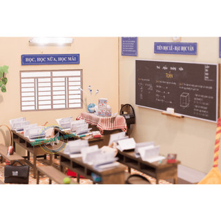 Mô hình gỗ tự lắp ráp DIY- Thế Giới Tí Hon- KÝ ỨC TUỔI HỌC TRÒ - HT01