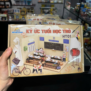 Mô hình gỗ tự lắp ráp DIY- Thế Giới Tí Hon- KÝ ỨC TUỔI HỌC TRÒ - HT01