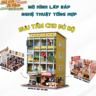 Mô hình gỗ tự lắp ráp DIY- Thế Giới Tí Hon- Mọt Sài Gòn GP135-01- Thế Giới Tí Hon