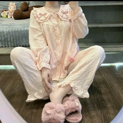 Bộ đũi dài cổ nơ hoa túi - MS A23