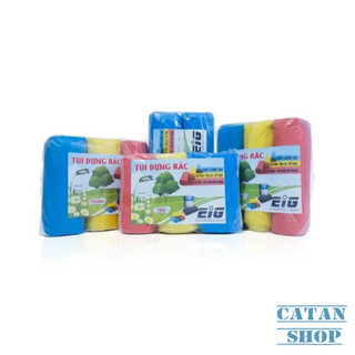 (HÀNG CHUẨN) Set 3 cuộn túi rác 1KG EIG siêu dai, Túi rác sinh học tự phân hủy thân thiện môi trường