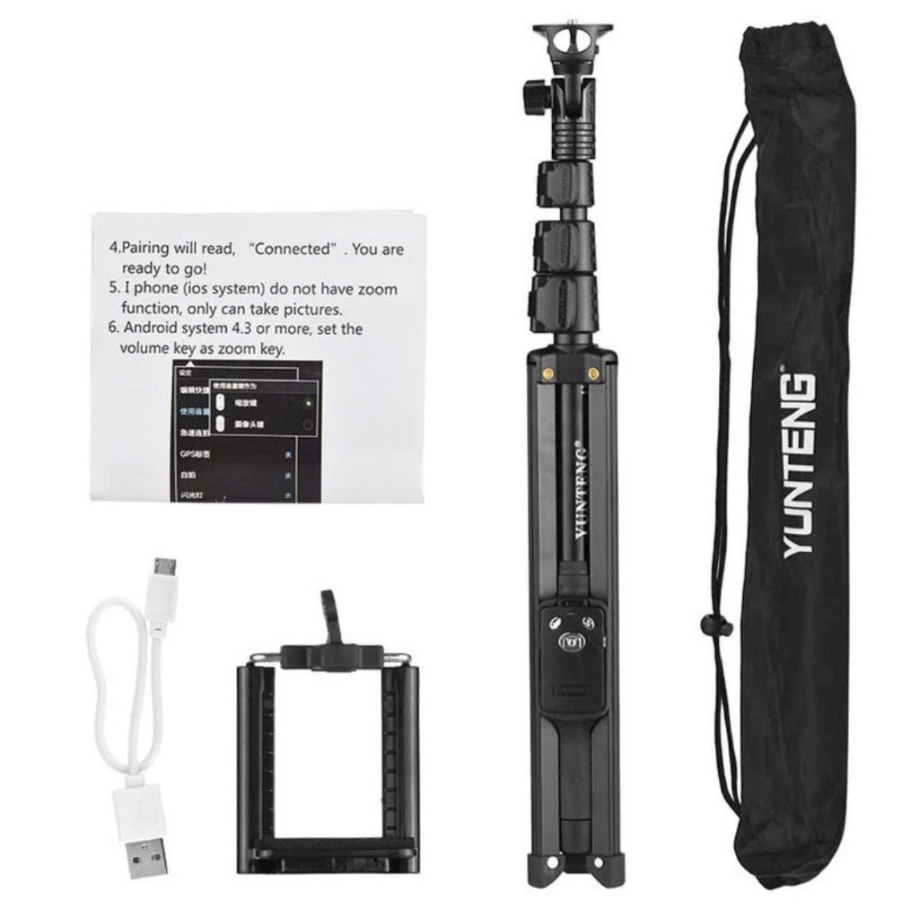 Gậy chụp ảnh selfie kiêm tripod Yunteng VCT-1388 cho smartphone máy ảnh.