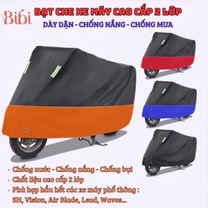 Bạt trùm xe máy 2 lớp chống nắng mưa – Bạt che xe chống thấm nước cho Sh Mode, Lead, Vision, Wave.