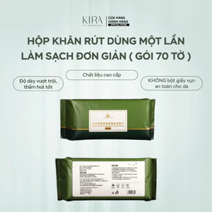 Khăn rút AMORTALS 70 tờ mềm mại tiện lợi | Khăn giấy dùng một lần du lịch, spa, chăm sóc làm sạch da