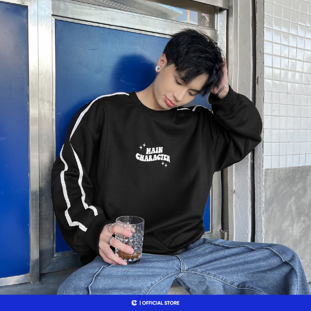 Áo sweater nỉ boxy mùa đông nam nữ Local Brand Chính Hãng City Cycle Áo sweater Main Character