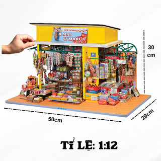 Mô Hình Lắp Ráp Bằng Gỗ - Mẫu Tạp Hóa Ô Mai Xí Muội - BB112-01 - Thế Giới Tí Hon