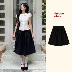 Chân váy lửng Sumi Skirt kaki đơn giản kiểu Nhật ୨୧ by Vintagevibes.