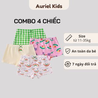 Quần Lót Cho Bé Gái, Quần Lót Kháng Khuẩn Cho Bé Gái Chất Liệu Cotton Mềm Mịn Thiết Kế Họa Tiết xinh