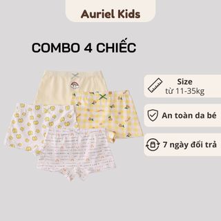 Quần Lót Cho Bé Gái, Quần Lót Kháng Khuẩn Cho Bé Thiết Kế Họa Tiết Đáng Yêu Chất Liệu Cotton 100%